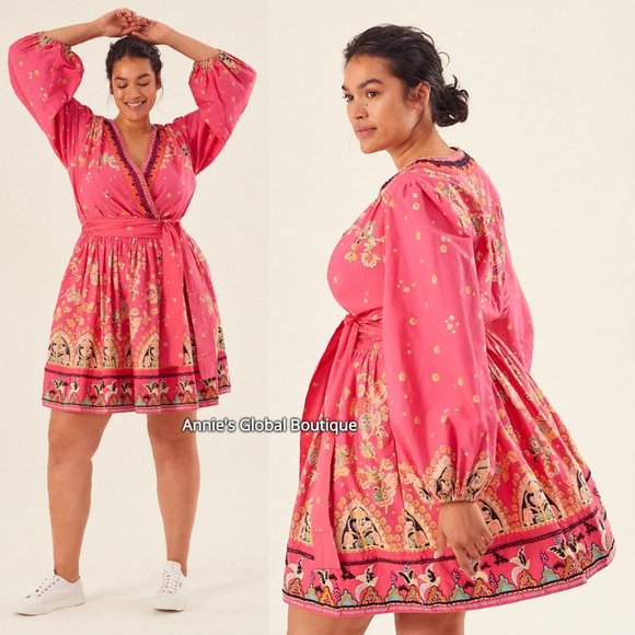 RARE NWT ANTHROPOLOGIE Raquel Floral Embroidered Beaded Mini Dress. Size 3X - Picture 3 of 16